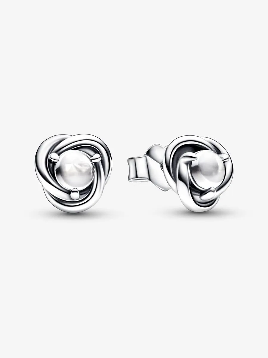 Pendientes de botón Circulo Eternity Abril