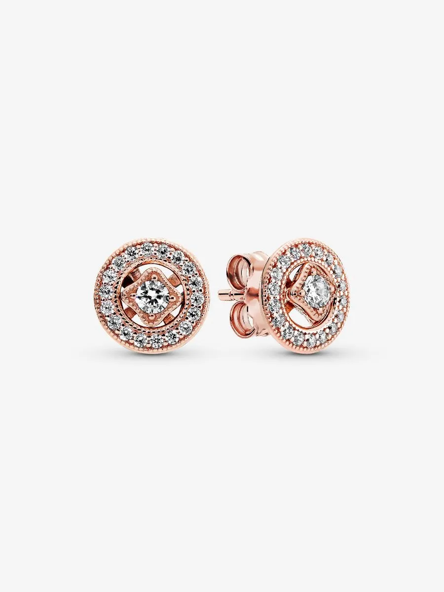 Pendientes de Botón Círculo Vintage con doble opción