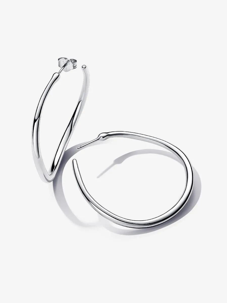 Pendientes de Aro Abiertos de 42 mm Forma Orgánica
