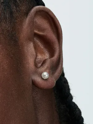 Pendientes de Botón Perla Cultivada de Agua Dulce Tratada de 4,5 mm