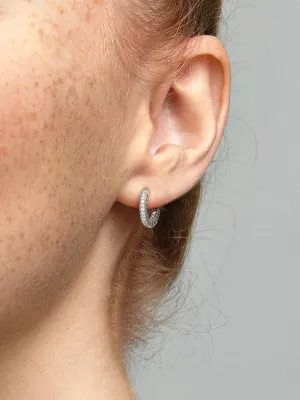 Pendientes de Aro Corazones de Pavé