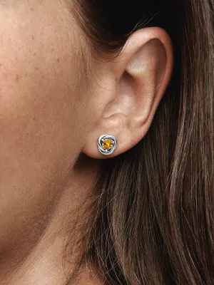 Pendientes de botón Círculo Eternity Noviembre