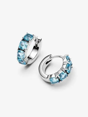 Pendientes de Aro Azul Claro