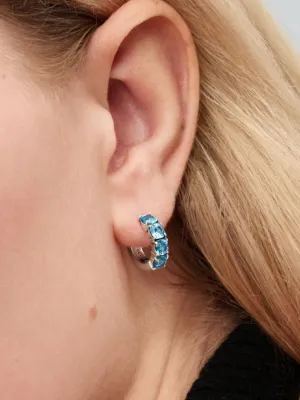 Pendientes de Aro Azul Claro
