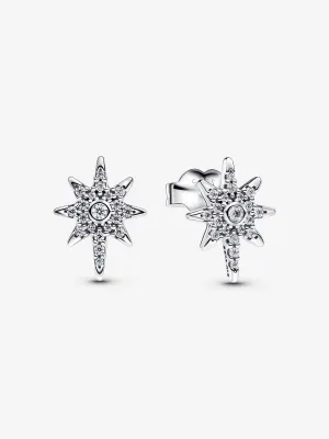 Pendientes de botón Estrella Polar Brillante