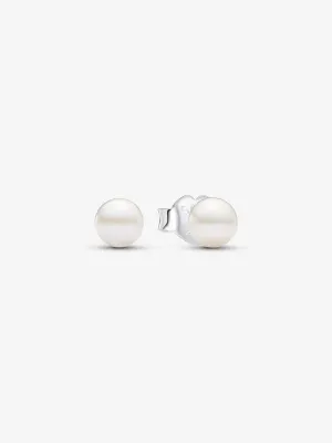 Pendientes de Botón Perla Cultivada de Agua Dulce Tratada de 4,5 mm