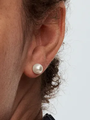 Pendientes de Botón Perla Cultivada de Agua Dulce Tratada de 7mm