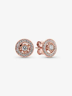 Pendientes de Botón Círculo Vintage con doble opción
