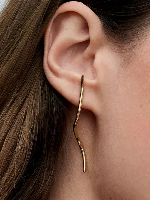 Pendientes de Botón Alambre Forma Orgánica