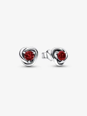 Pendientes de botón Círculo Eternity Enero