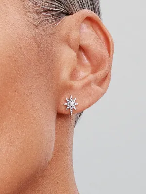 Pendientes de botón Estrella Polar Brillante