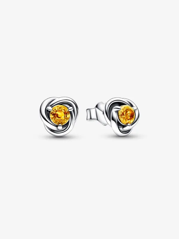 Product Pendientes de botón Círculo Eternity Noviembre Image