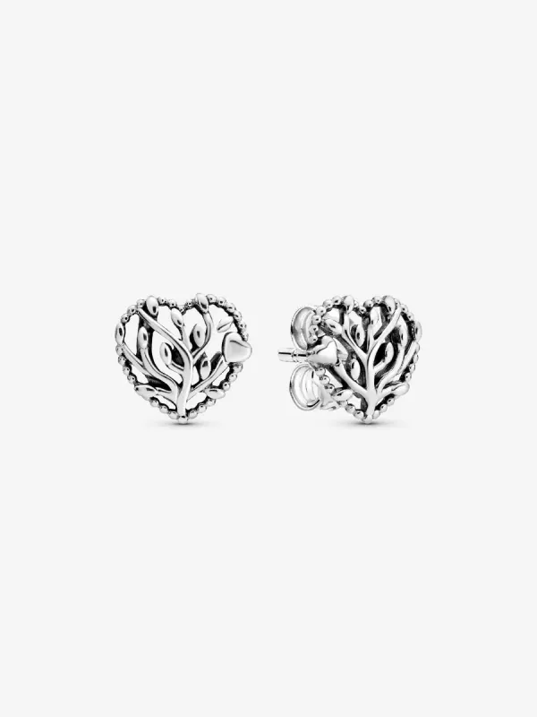 Product Pendientes en plata de ley Corazones Florecientes Image