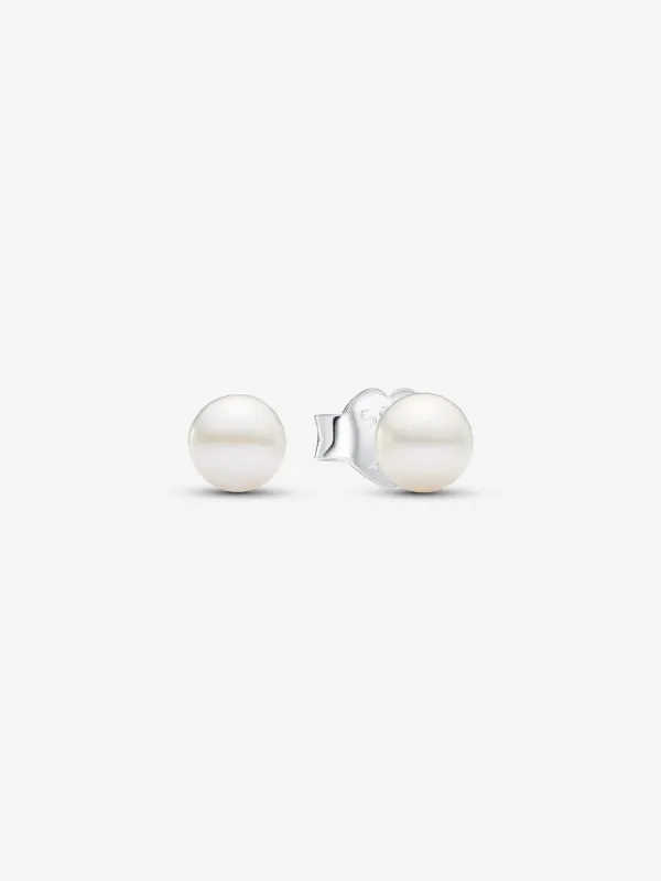 Product Pendientes de Botón Perla Cultivada de Agua Dulce Tratada de 4,5 mm Image
