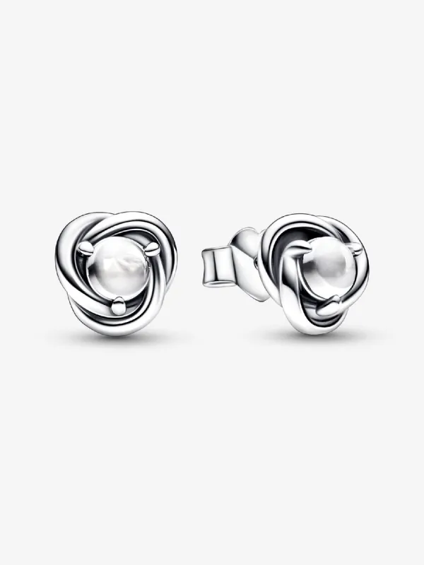 Product Pendientes de botón Circulo Eternity Abril Image