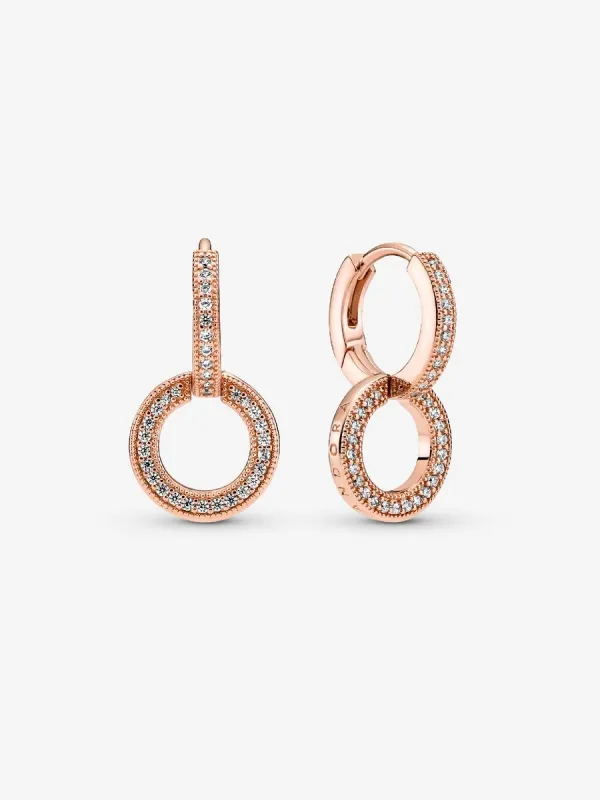 Producto Pendientes Doble Aro Brillantes Imagen
