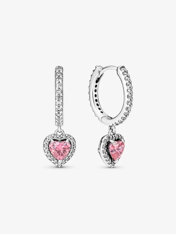 Producto Pendientes de Aro Corazón Halo Brillante Imagen