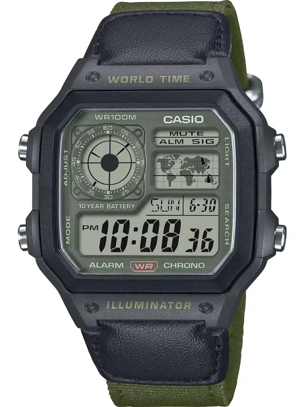 Producto Casio Collection AE-1200WHUB-3AVEF World Time - Utility Color Watch Imagen