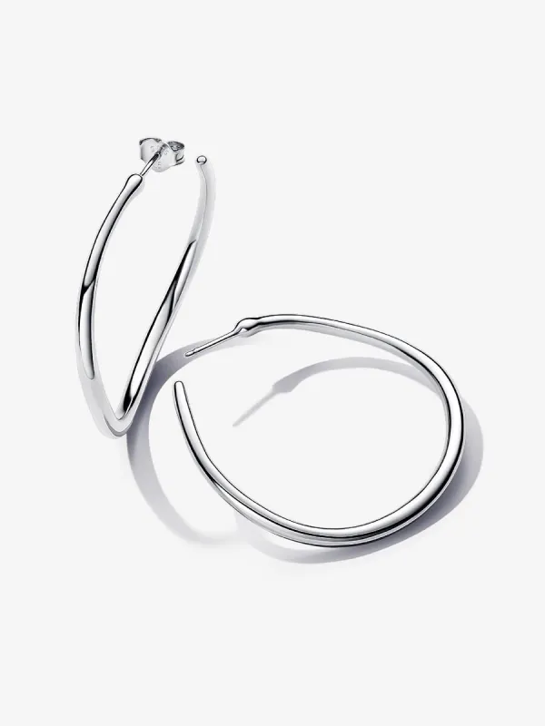 Producto Pendientes de Aro Abiertos de 42 mm Forma Orgánica Imagen