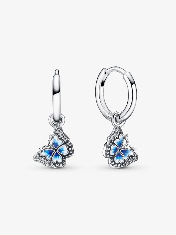 Producto Pendientes de Aro Mariposa Azul Imagen